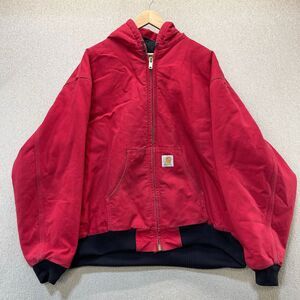 Vintage Carhartt Jacket Canvas Duck Quilt Lined Hooded J04 Men's 4XL